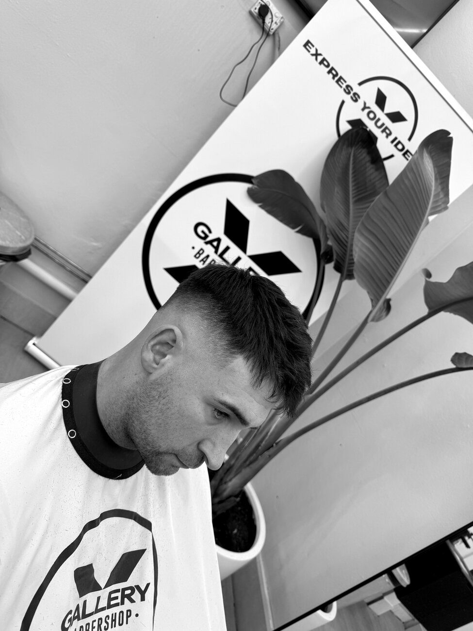 Textured fade haircut by Gallery X Barbershop, Hamilton