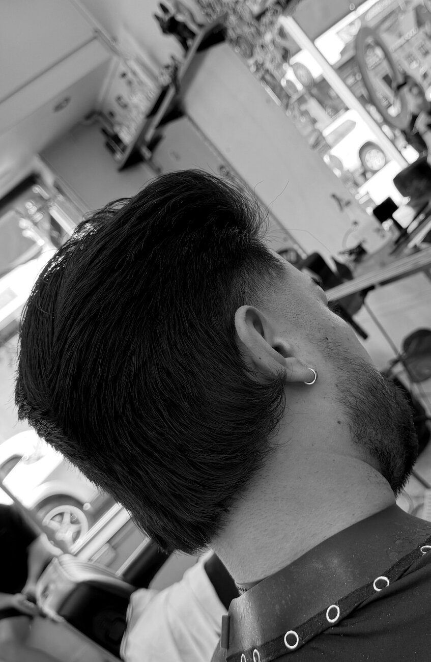 Textured crop and taper fade by Gallery X Barbershop, Hamilton