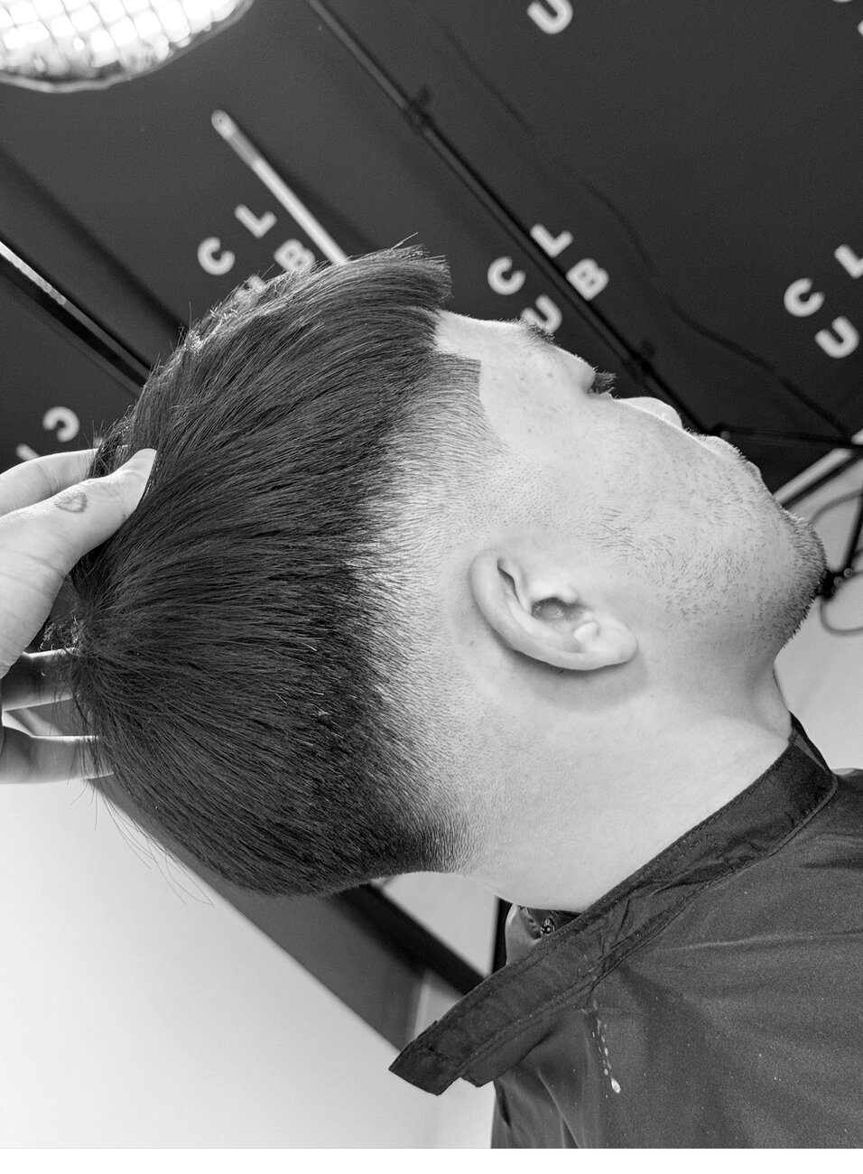 Skin fade and line-up by Gallery X Barbershop, Newcastle