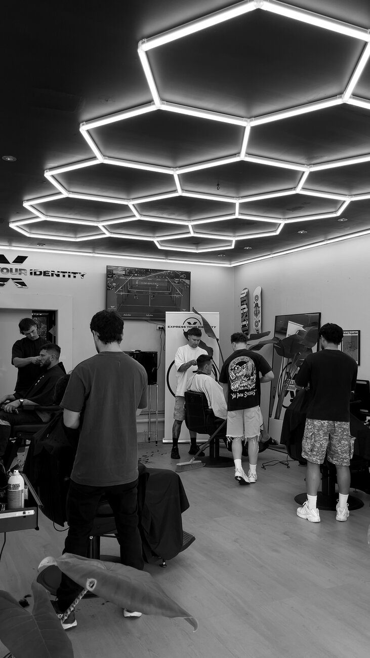 The Gallery X Barbershop floor in action, Hamilton, Newcastle